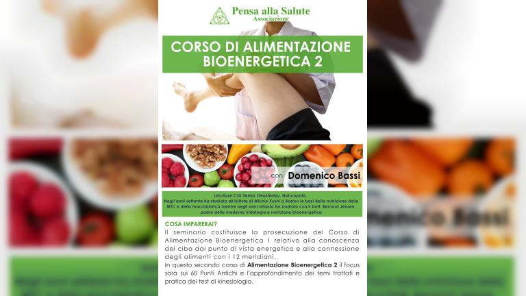 Corso di Alimentazione Bioenergetica 2 Rimini
