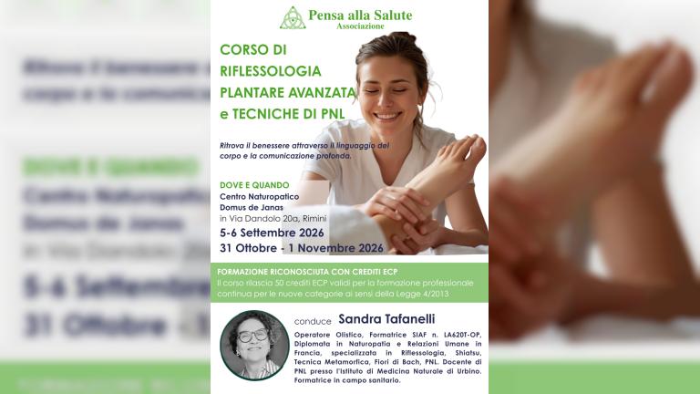 CORSO DI RIFLESSOLOGIA PLANTARE AVANZATA  E TECNICHE DI PNL RIMINI